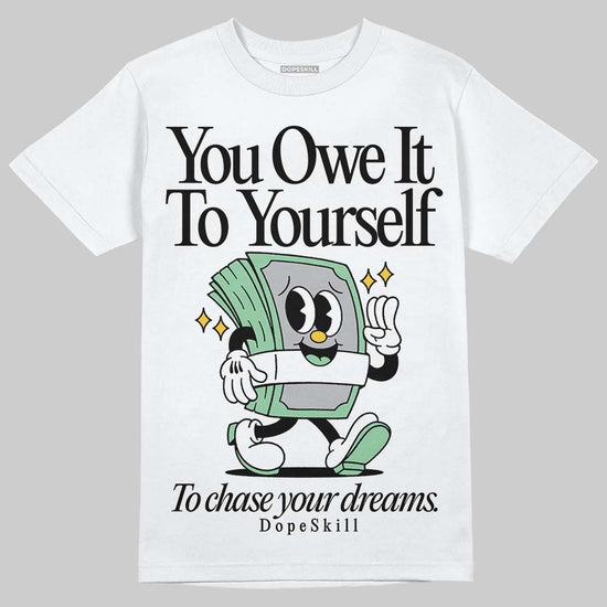 Asics Gel-Kayano 12.1 White/Menthol DopeSkill T-Shirt Owe It To Yourself Graphic Streetwear - White