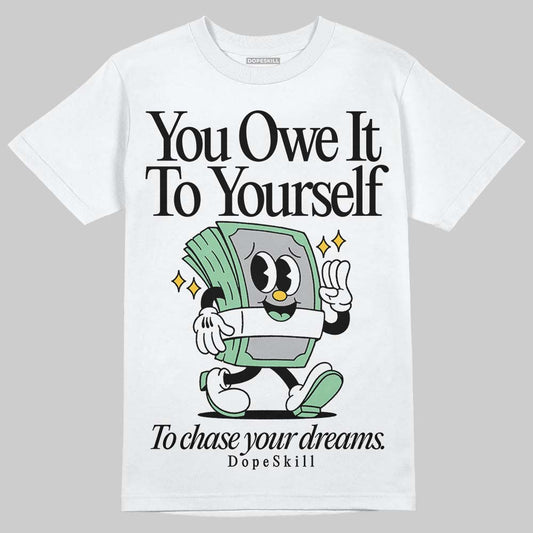 Asics Gel-Kayano 12.1 White/Menthol DopeSkill T-Shirt Owe It To Yourself Graphic Streetwear - White