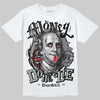 Jordan 12 Black Wolf Grey DopeSkill T-Shirt Money Don't Lie Graphic Streetwear - White