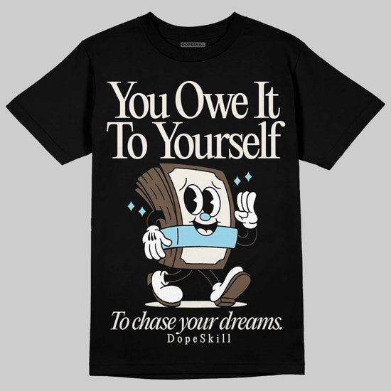 Asics Gel-Kayano 12.1 Cream/Stillwater DopeSkill T-Shirt Owe It To Yourself Graphic Streetwear - Black