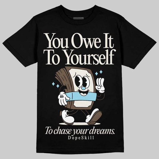Asics Gel-Kayano 12.1 Cream/Stillwater DopeSkill T-Shirt Owe It To Yourself Graphic Streetwear - Black