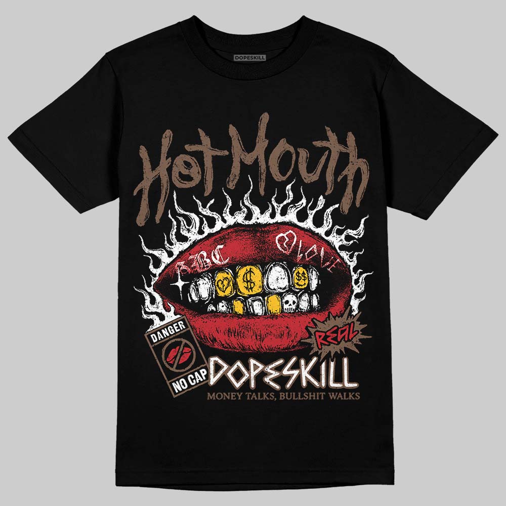 Jordan 9 'Olive' DopeSkill T-Shirt Hot Mouth Graphic Streetwear - Black