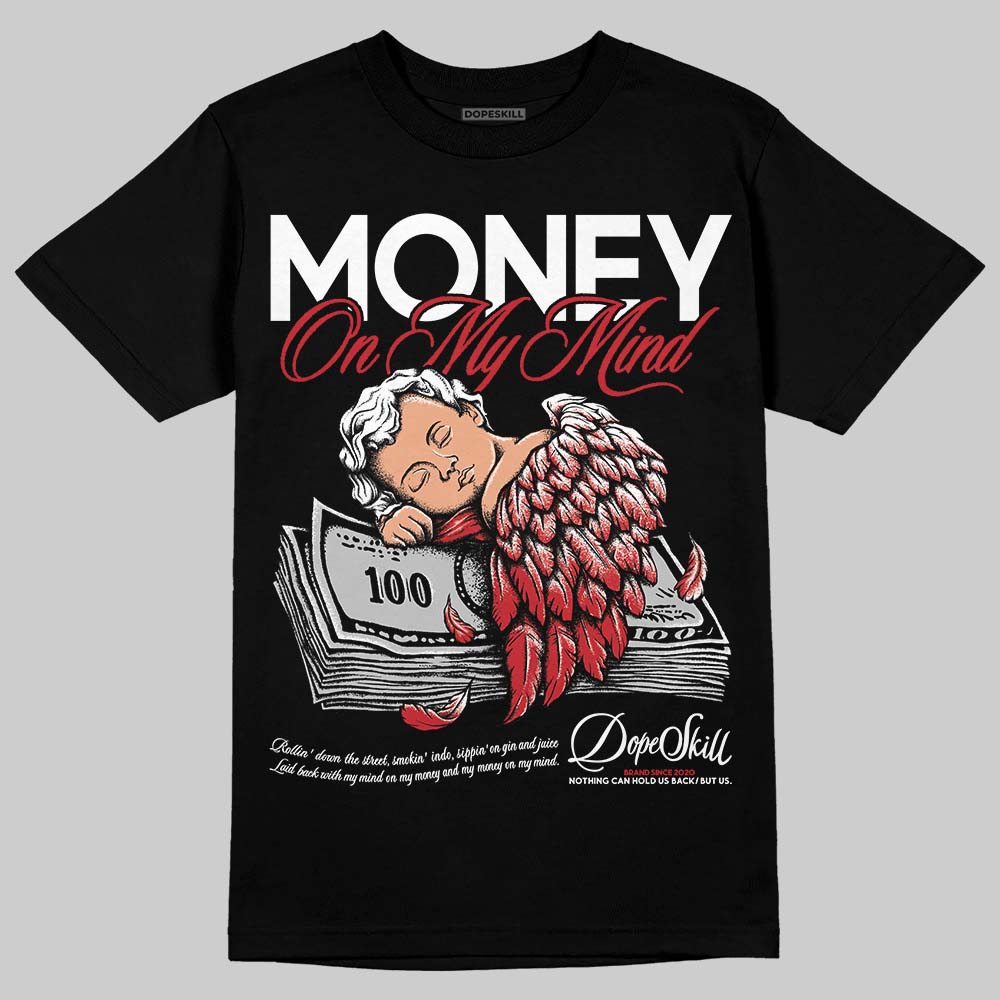 Jordan 5 Retro Fire Red Black Tongue (2025) DopeSkill T-Shirt MOMM Graphic Streetwear - Black