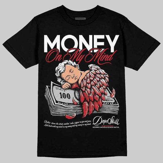 Jordan 5 Retro Fire Red Black Tongue (2025) DopeSkill T-Shirt MOMM Graphic Streetwear - Black