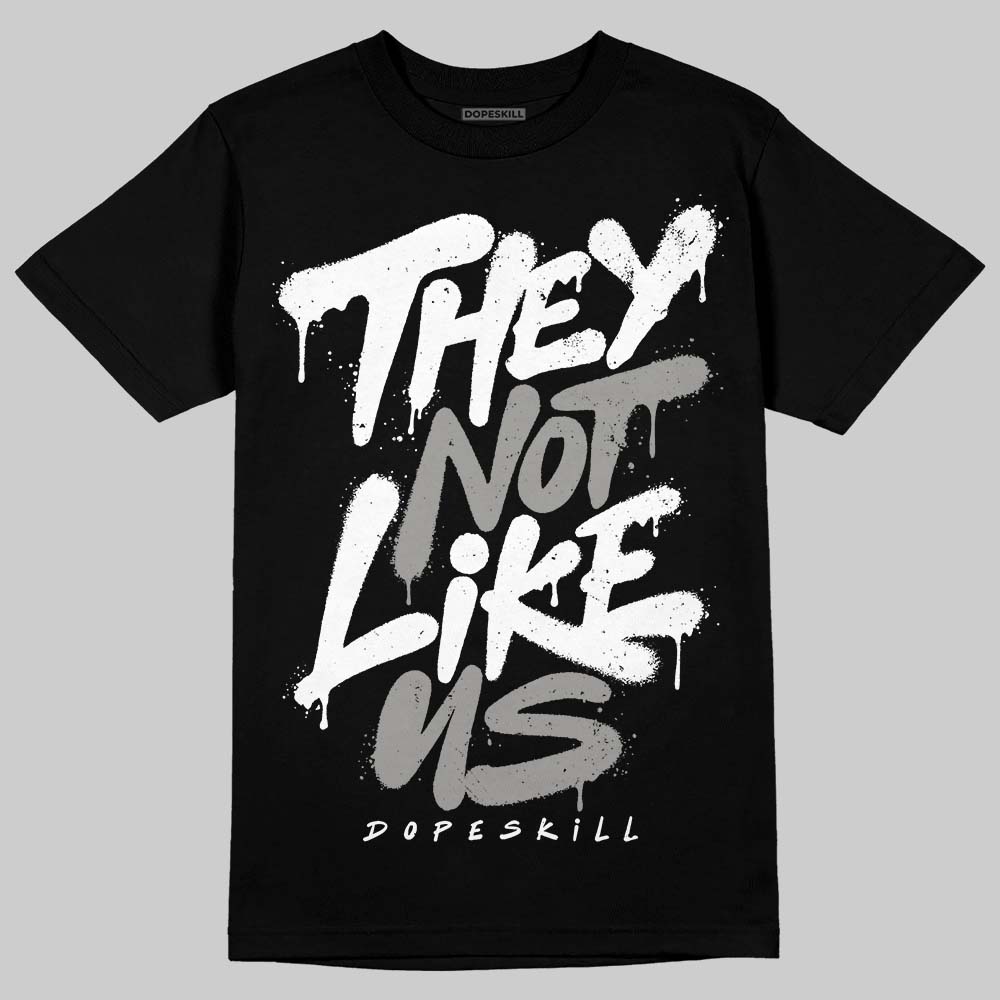 Jordan 5 "White Metallic" DopeSkill T-Shirt They Not Like Us Graphic Streetwear - Black