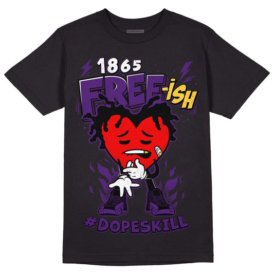 Jordan 12 “Field Purple” DopeSkill T-Shirt Free-ish Graphic Streetwear - Black