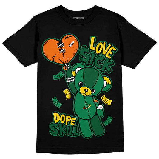 Green Sneakers DopeSkill T-Shirt Love Sick Graphic Streetwear - Black