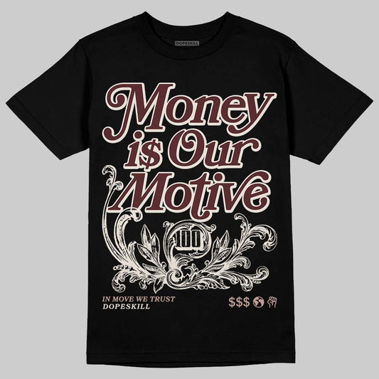 Jordan 11 “China” DopeSkill T-Shirt Money Is Our Motive Typo Graphic Streetwear - Black