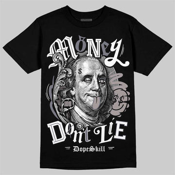 Lanvin Curb Sneakers White Anthracite DopeSkill T-Shirt Money Don't Lie Graphic Streetwear - Black