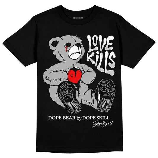 Jordan 1 Low OG “Shadow” DopeSkill T-Shirt Love Kills Graphic Streetwear - Black