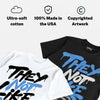 Black University Blue 5s DopeSkill T-Shirt They Not Like Us Graphic