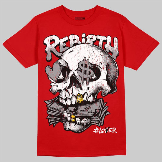 Jordan 4 Retro Toro Bravo DopeSkill T-Shirt Rebirth Graphic Streetwear - Red
