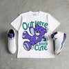Grape 5s DopeSkill T-Shirt Out Here Being Cute Graphic