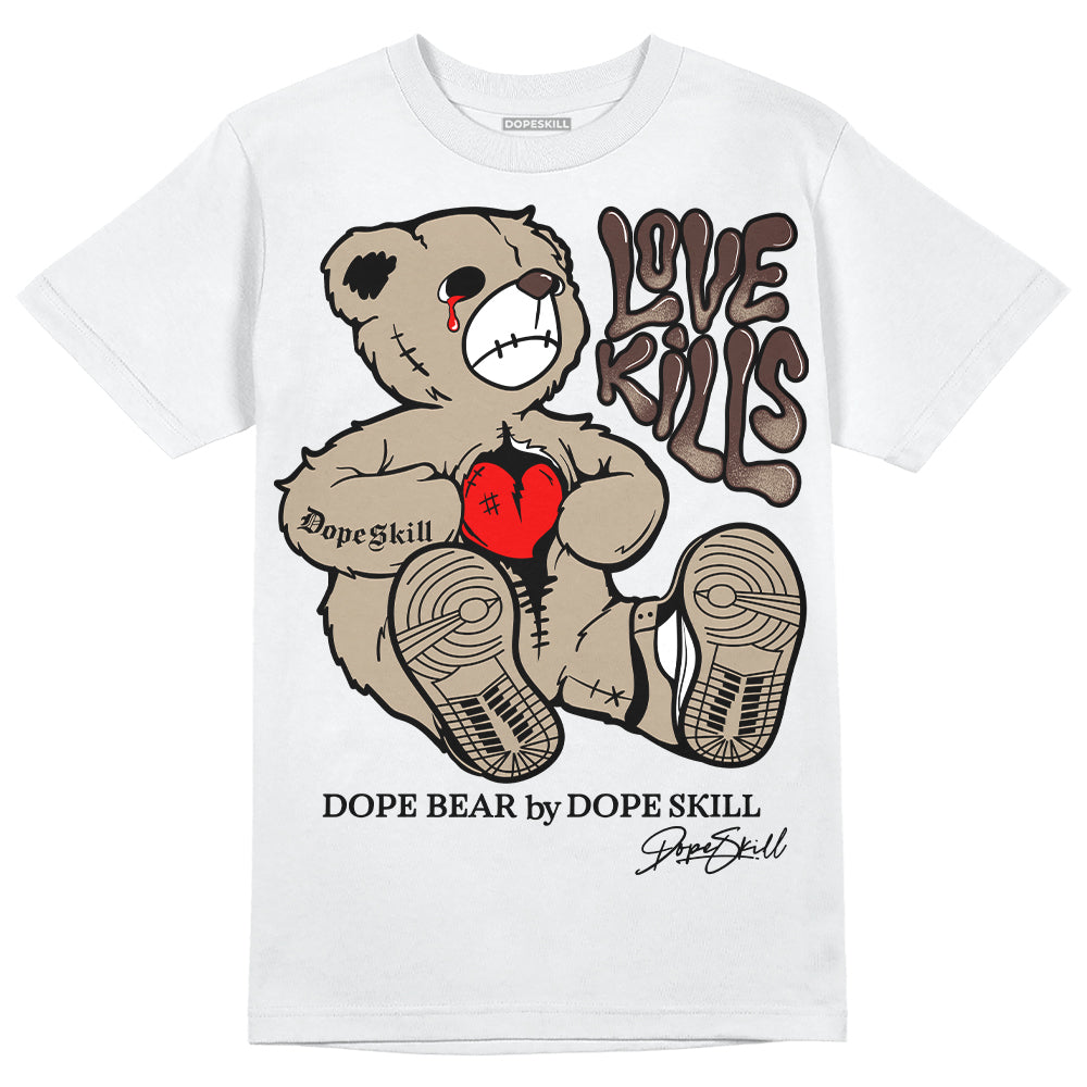 Jordan 1 High OG “Latte” DopeSkill T-Shirt Love Kills Graphic Streetwear - White