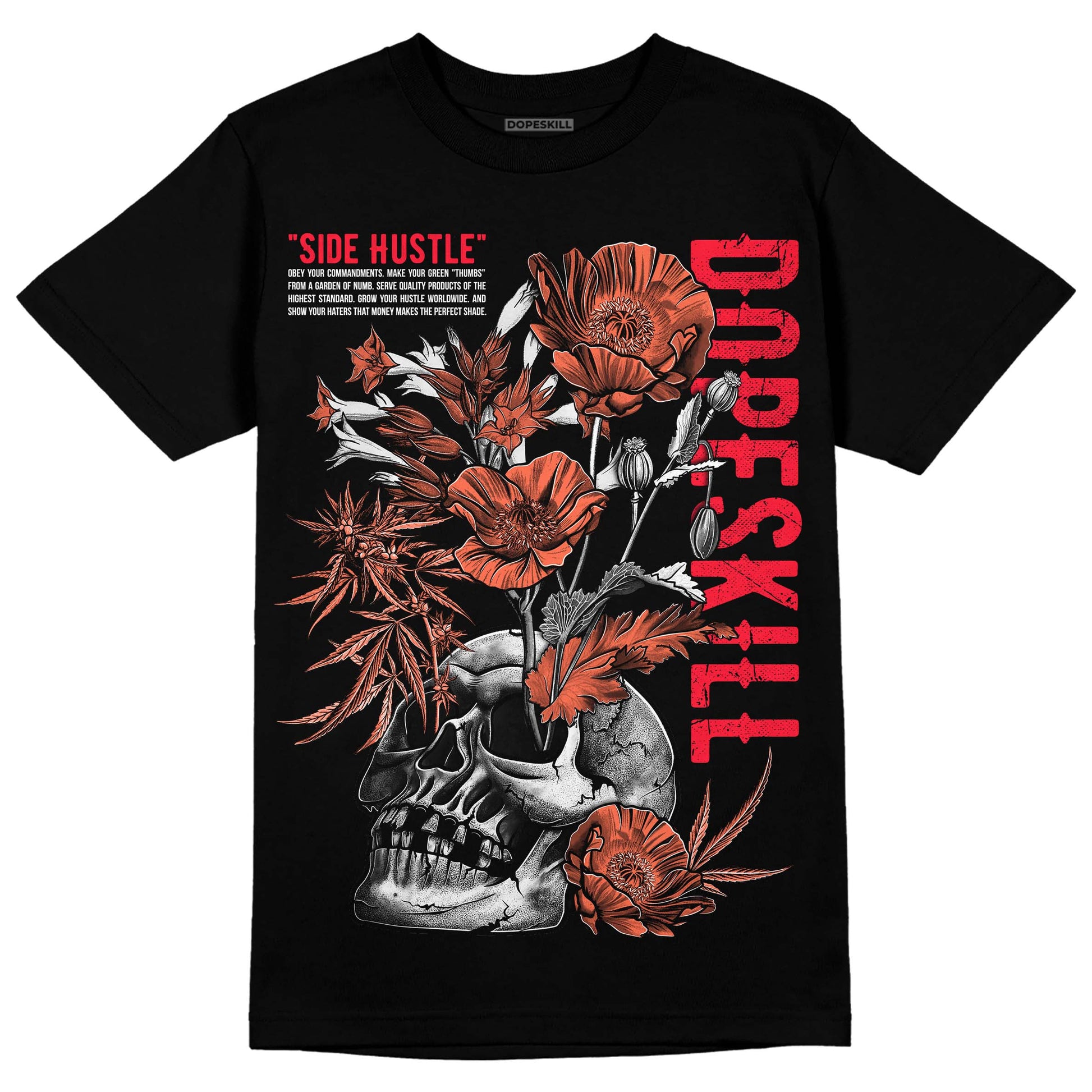 DJ Khaled x Jordan 5 Retro ‘Crimson Bliss’ DopeSkill T-Shirt Side Hustle Graphic Streetwear - Black