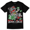 Grey Sneakers DopeSkill T-shirt Born To Be Rich Graphic Streetwear - Black