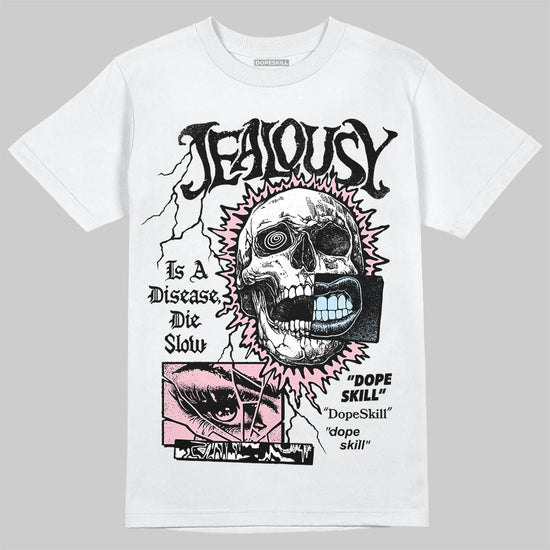 Jordan 4 Retro Valentine's Day (2026) (GS) DopeSkill T-Shirt Jealousy Graphic Streetwear - White 