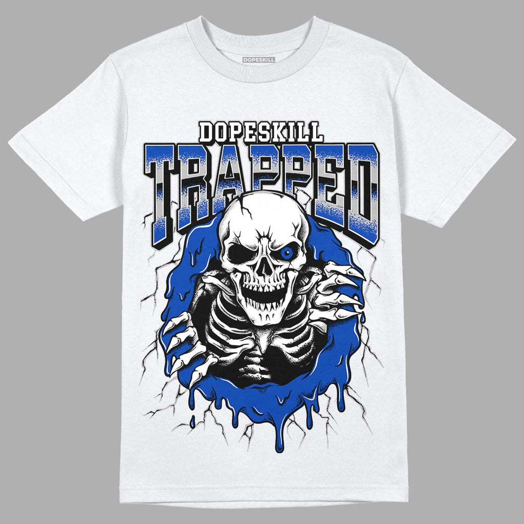 Jordan 5 Racer Blue DopeSkill T-Shirt Trapped Halloween Graphic Streetwear - White