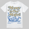 Travis Scott x Air Jordan 1 Low OG “Canary” DopeSkill T-Shirt Money Is Our Motive Typo Graphic Streetwear - White