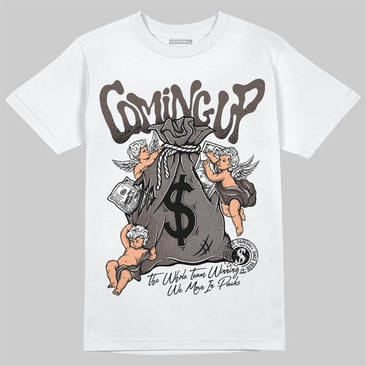 Jordan 4 Retro Cave Stone DopeSkill T-Shirt Money Bag Coming Up Graphic Streetwear - White