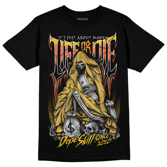 Yellow Sneakers DopeSkill T-Shirt Life or Die Graphic Streetwear - Black