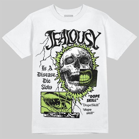 Air Max 95 Big Bubble Neon Yellow DopeSkill T-Shirt Jealousy Graphic Streetwear - White 