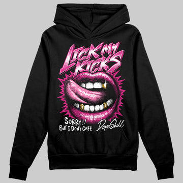 Rick Owens Pink Leather Low Sneakers DopeSkill Hoodie Sweatshirt Lick My Kicks Graphic Streetwear - Black