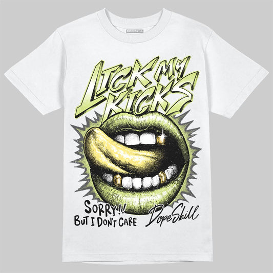 Jordan 4 GS “Light Lemon Twist” DopeSkill T-Shirt Lick My Kicks Graphic Streetwear - White