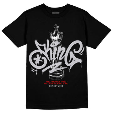 Jordan 2 Retro "Black Cement" DopeSkill T-Shirt King Chess Graphic Streetwear - Black