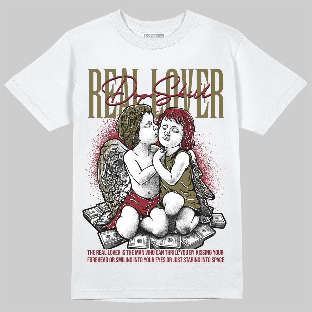 SB Dunk Low “Dark Team Red/Olive Flak” DopeSkill T-Shirt Real Lover Graphic Streetwear - White