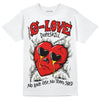 Jordan 3 Retro Fire Red DopeSkill T-Shirt Crying Heart Graphic Streetwear - White