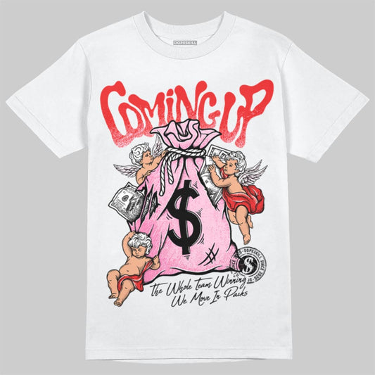 Awake NY x Air Jordan 5 Arctic Pink DopeSkill T-Shirt Money Bag Coming Up Graphic Streetwear - White