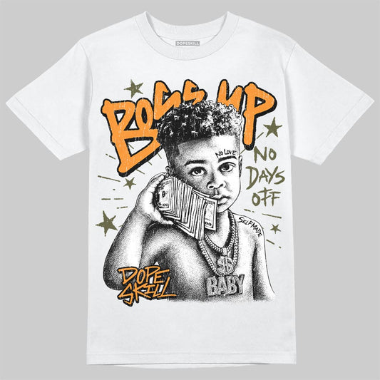 Jordan 5 Olive DopeSkill T-Shirt Boss Up Graphic Streetwear - White 