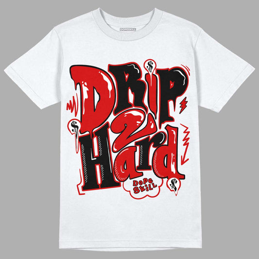 Jordan 1 Retro Low "Black Toe" DopeSkill T-Shirt Drip Too Hard Graphic Streetwear - White