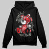 Jordan 4 Bred DopeSkill Hoodie Sweatshirt Smile Through The Pain Graphic Streetwear - black