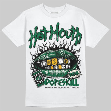 Jordan 13 GS “Pine Green” DopeSkill T-Shirt Hot Mouth Graphic Streetwear - White