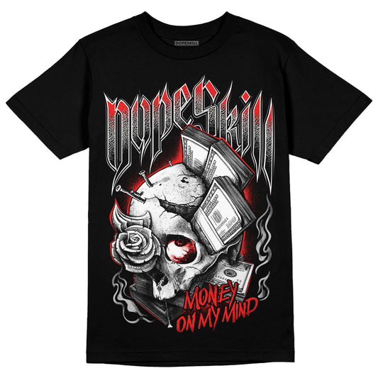Jordan Spizike Low Bred DopeSkill T-Shirt Money On My Mind Graphic Streetwear - Black 