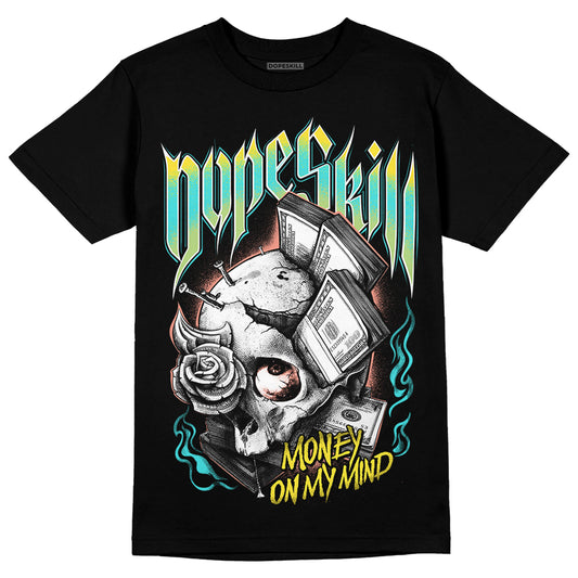 New Balance 9060 “Cyan Burst” DopeSkill T-Shirt Money On My Mind Graphic Streetwear - Black