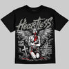 Jordan 4 Bred DopeSkill Oversize Print T-Shirt Heartless Graphic Streetwear - Black
