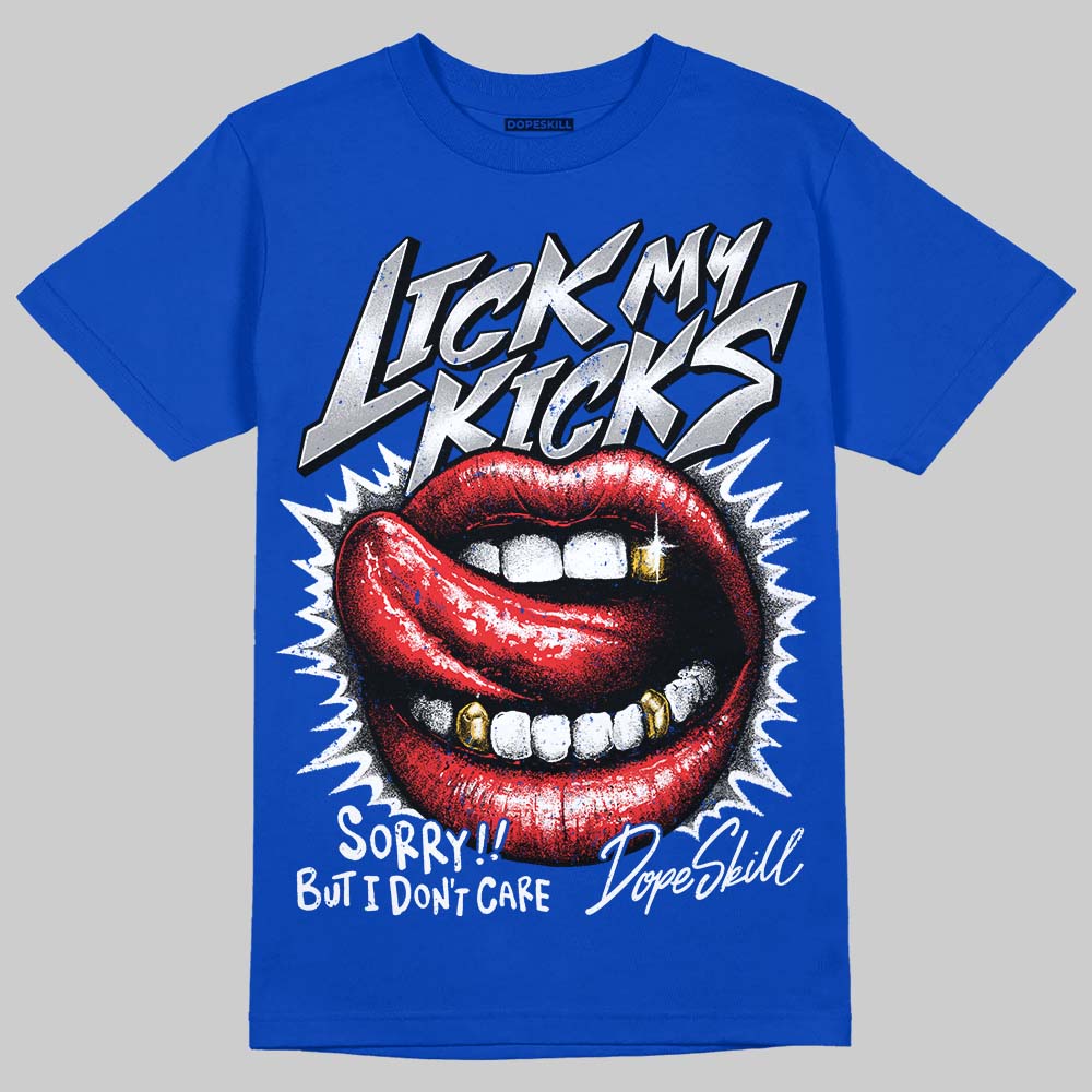 Jordan 12 “Blueberry” DopeSkill Royal T-shirt Lick My Kicks Graphic Streetwear