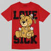Red Sneakers DopeSkill T-Shirt Love Sick Graphic Streetwear - Red