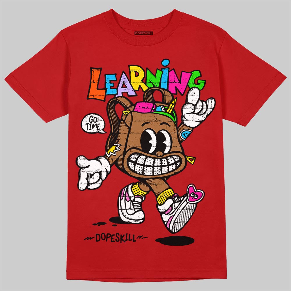Red Sneakers DopeSkill T-Shirt Learning Graphic Streetwear - red