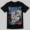 Jordan Spizike Low “Storm Blue” DopeSkill T-Shirt Pocket Change Graphic Streetwear - Black