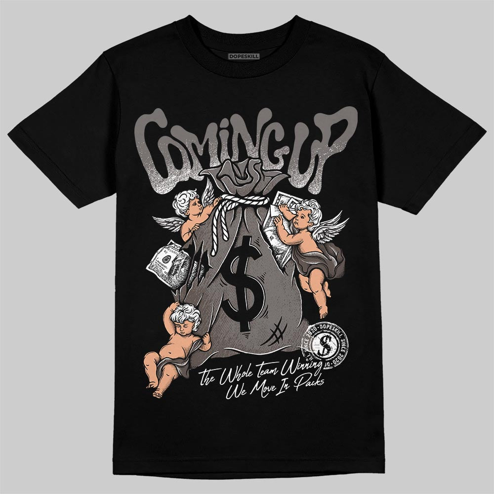 Jordan 4 Retro Cave Stone DopeSkill T-Shirt Money Bag Coming Up Graphic Streetwear - black