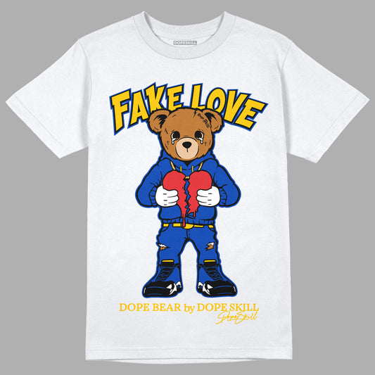 Jordan 14 “Laney” DopeSkill T-Shirt Fake Love Graphic Streetwear - White