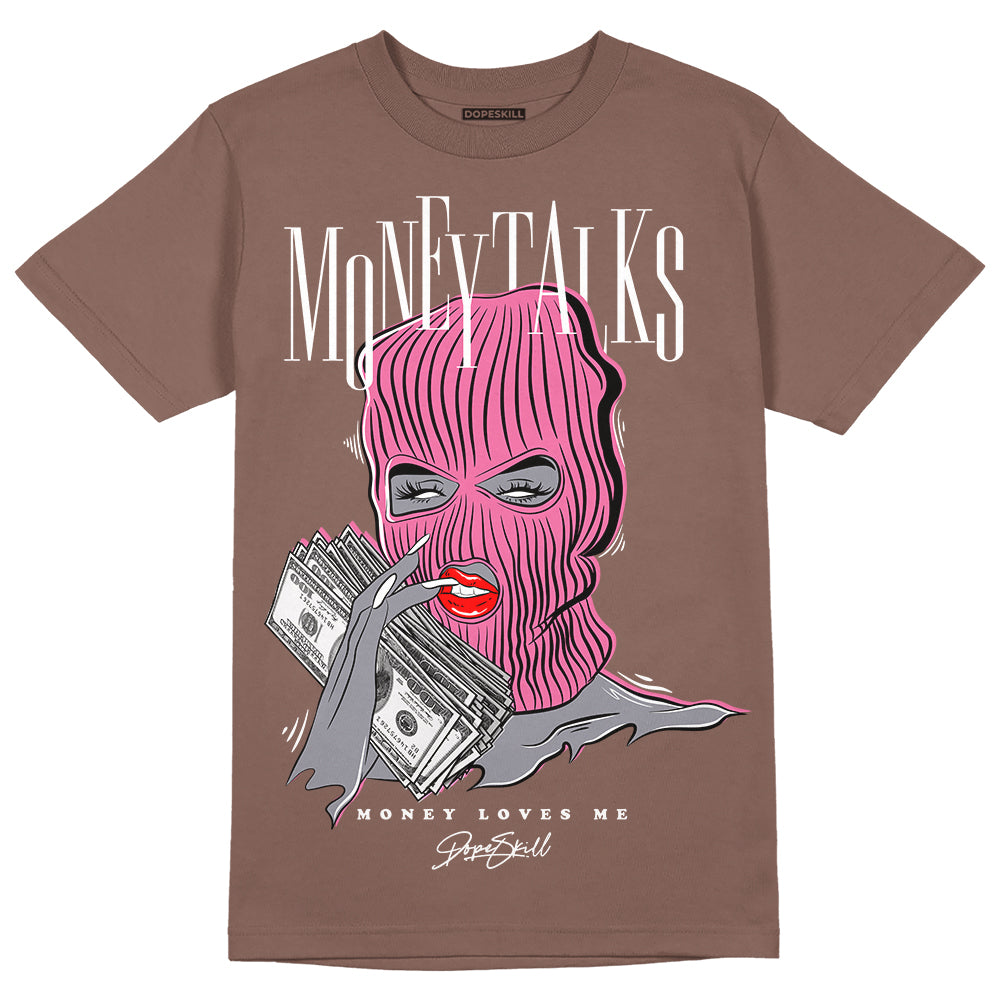 Dunk Low Smokey Mauve Playful Pink DopeSkill Brown Savana T-shirt  Money  Talks Graphic Streetwear 