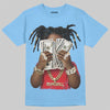Jordan 6 University Blue DopeSkill T-Shirt Rich Youth Graphic Streetwear - carolina Blue