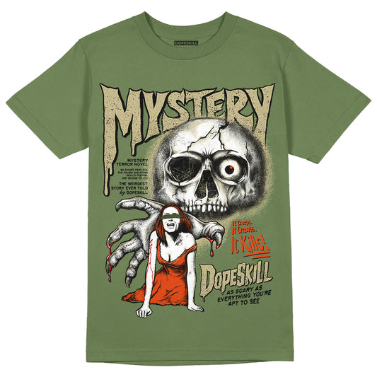 Olive Sneakers DopeSkill Olive T-shirt Mystery Ghostly Grasp Graphic Streetwear