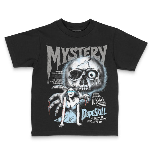Jordan 4 Retro GS “Blue Chill” DopeSkill Toddler Kids T-shirt Mystery Ghostly Grasp Graphic Streetwear - Black