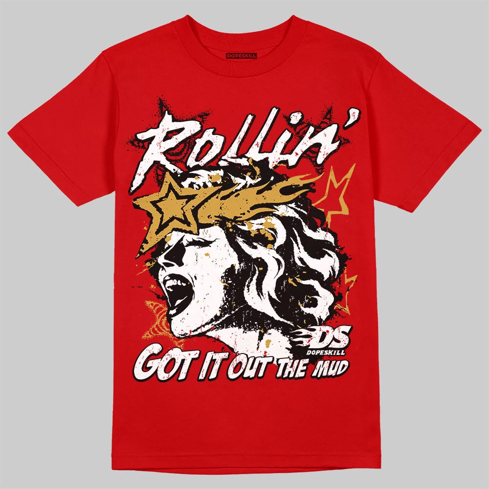 Red Sneakers DopeSkill T-Shirt Got It Out The Mud Graphic Streetwear - red